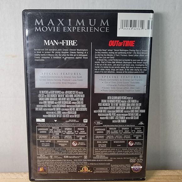DVD Double Feature: Man On Fire / Out Of Time - Picture 4 of 4
